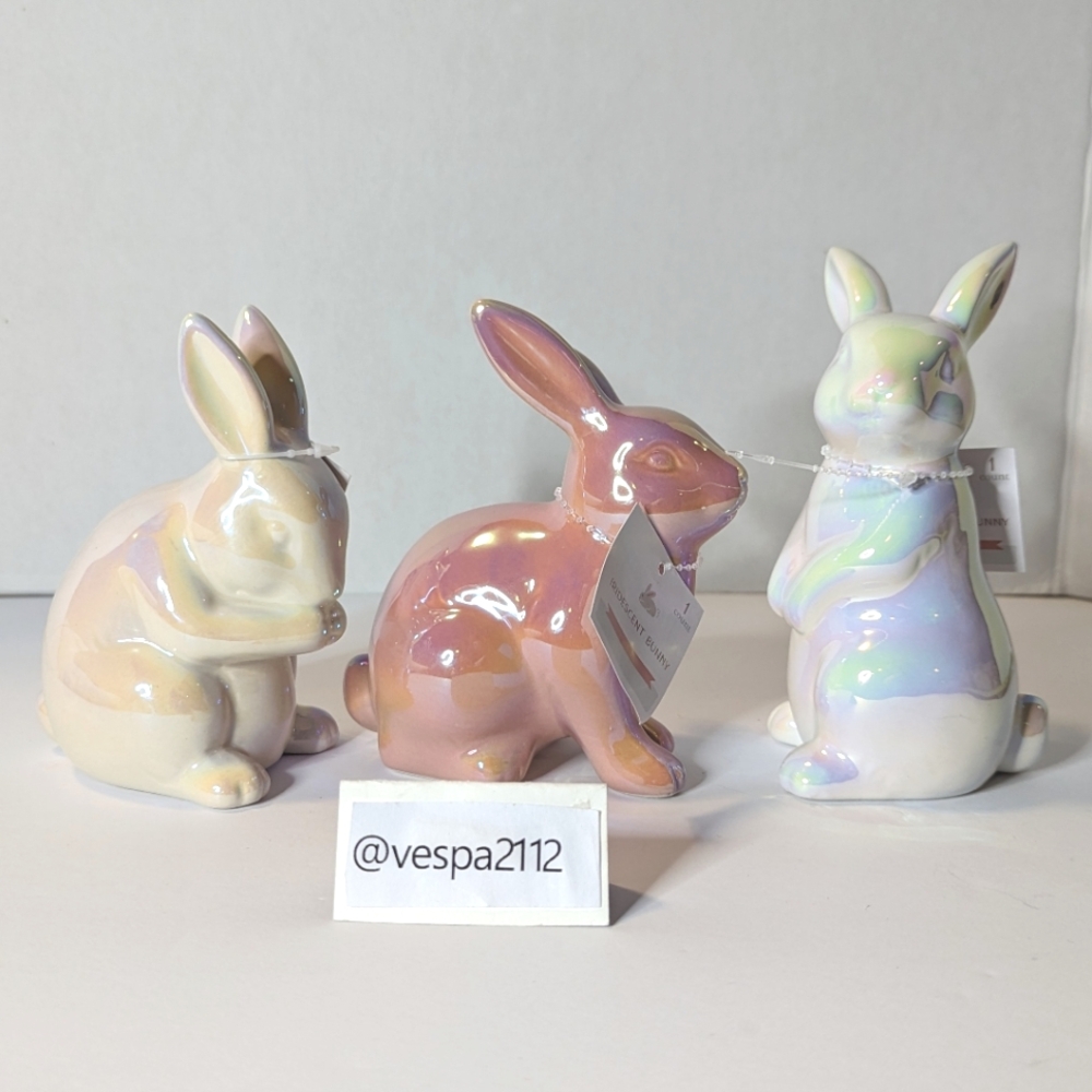 Target Bullseye Playground Easter Bunny Iridescent Set 3pc Bunnies Spring Decor